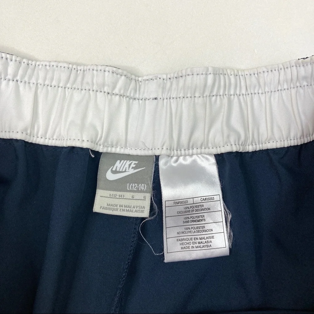 Nike Navy Blue Wide Leg Cropped Pants